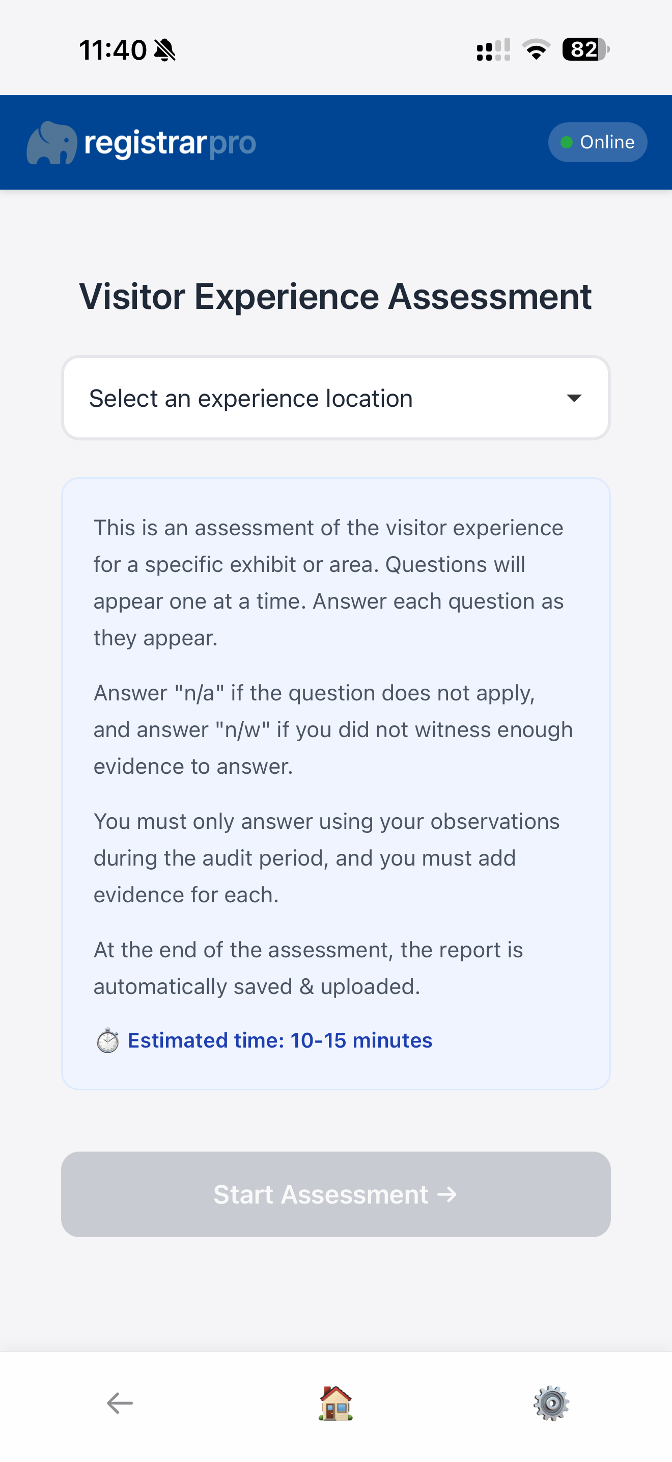 Experience Assessment